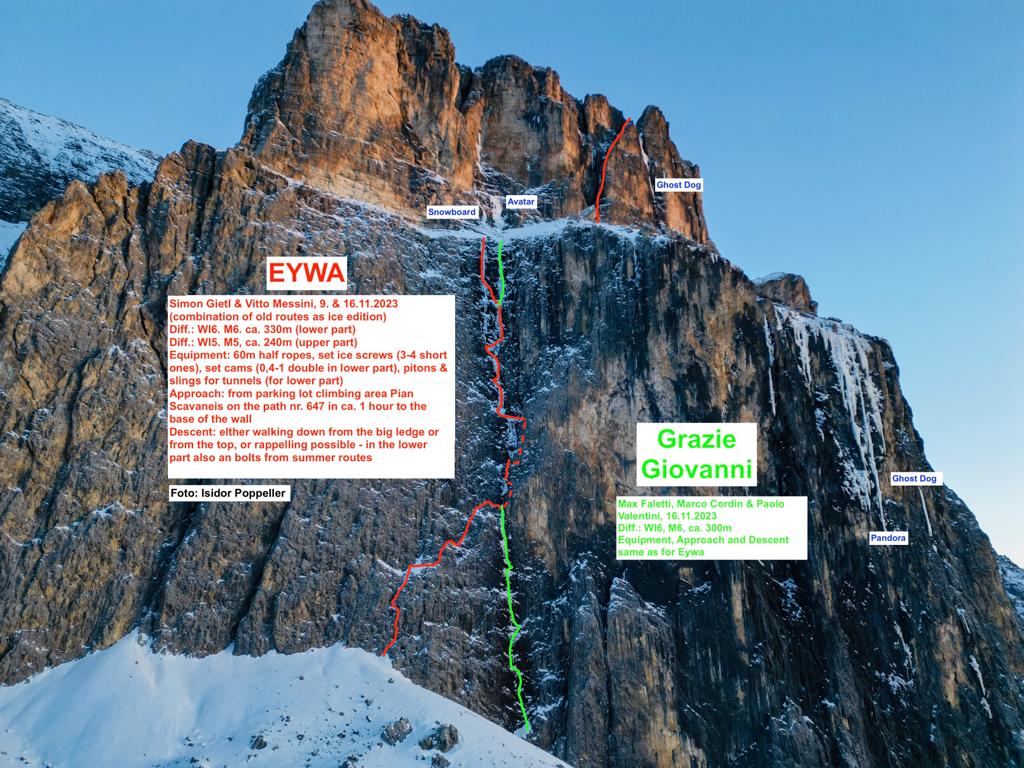 Wi6 EYWA, WI6, M6, 570 m - Up-Climbing